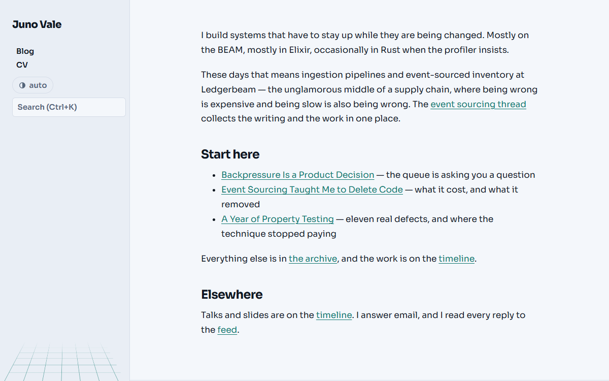 The isometric theme home page
