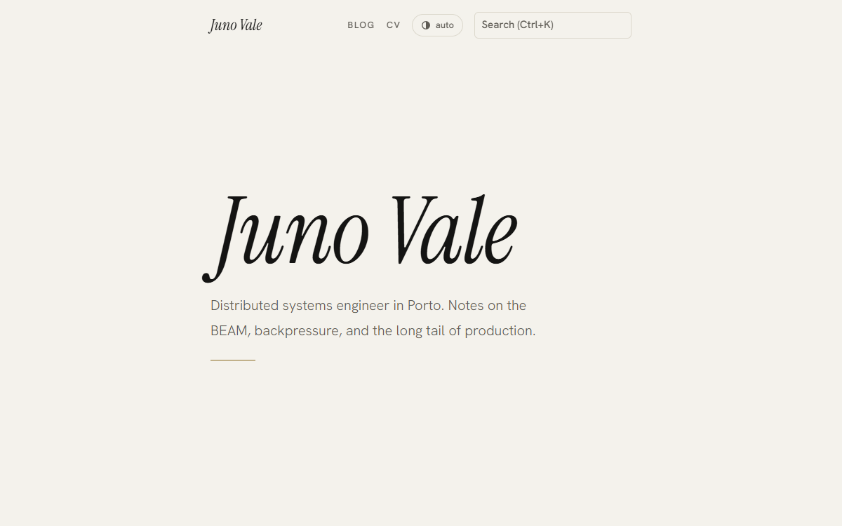 The kage theme post page: a huge italic serif title on black velvet